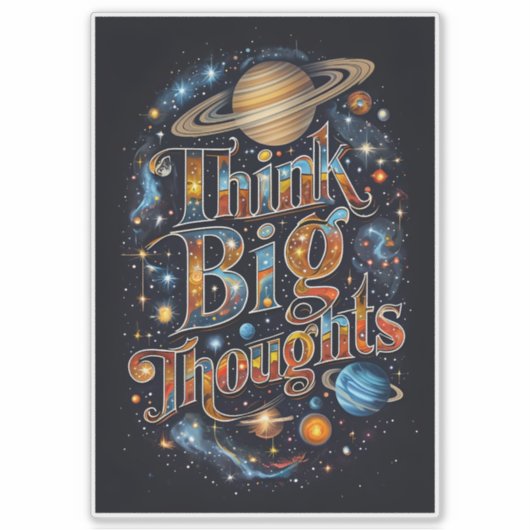 Sticker Think Big Thoughts – Colour Burst (Devant)