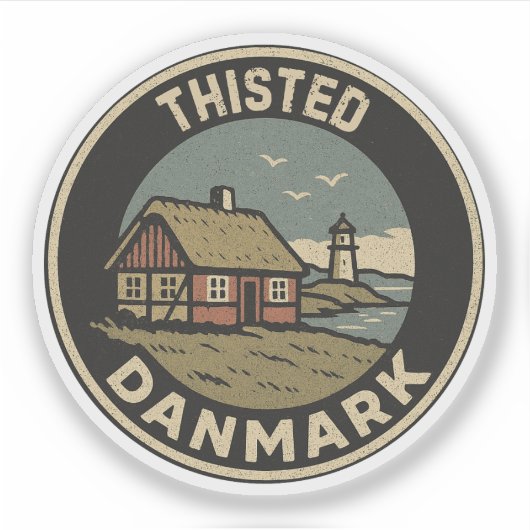 Sticker Thisted, Danemark Danemark (Devant)