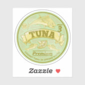 Sticker Thon peut pop art en étain poisson (Feuille)