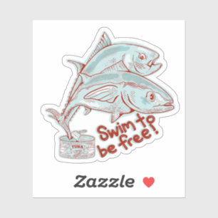 Sticker Thon Poisson assaisonnant une boîte