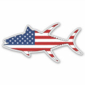 Sticker Thon Yellowfine avec Drapeau Usa (Devant)