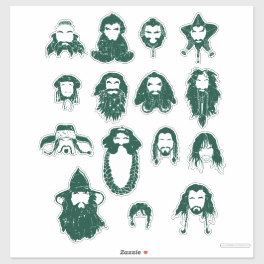 Sticker THORIN OAKENSHIELD™ et Cheveux d'entreprise (Feuille)