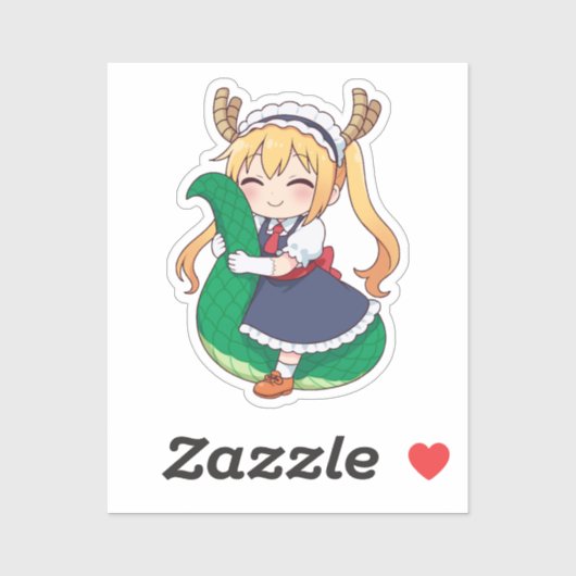 Sticker Thoru Chibi Dragon Maid Art (Feuille)