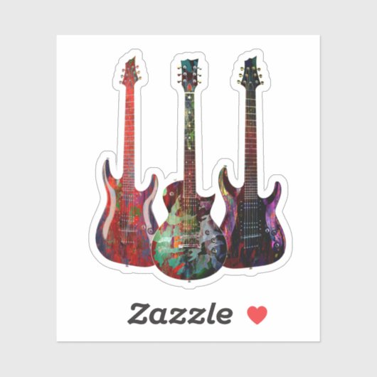 Sticker Three Guitars (Feuille)
