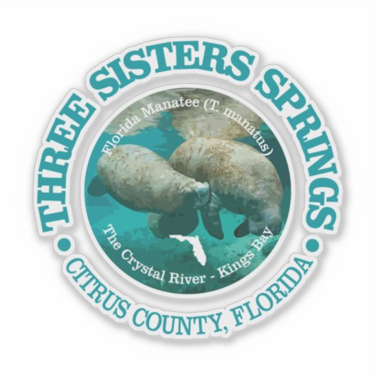 Sticker Three Sisters Springs (rd) (Devant)