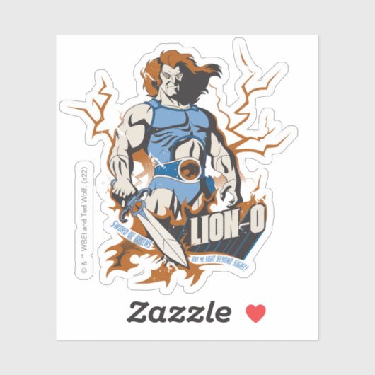 Sticker ThunderCats | Lion-O Graphique électrique (Feuille)