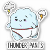 Sticker Thunderpants Funky Cloud Météo Pun (Devant)