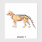 Sticker Thylacine (Tigre de Tasmanie) (Feuille)