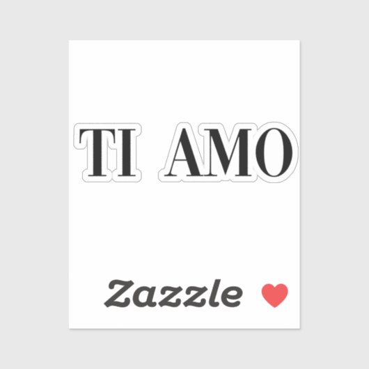 Sticker Ti amo lettrage (Feuille)
