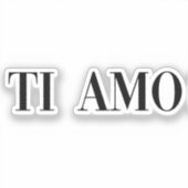 Sticker Ti amo lettrage (Recto)