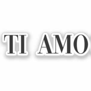 Sticker Ti amo lettrage