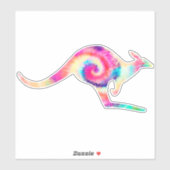 Sticker Tie Dye Kangaroo (Feuille)