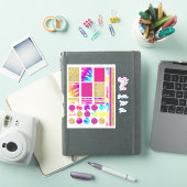 Sticker Tie Dye Psychedelic Gold Parties scintillant Journ (Couverture iPad)