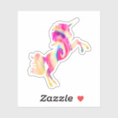 Sticker Tie Dye Unicorn (Feuille)