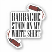 Sticker Tige barbecue sur mon blanc (Recto)