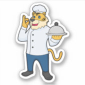 Sticker Tiger Cook Chef hat Platter (Devant)