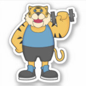 Sticker Tiger Fitness Dumbbell (Devant)