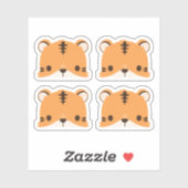 Sticker Tiger mignon (Feuille)