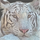 Sticker Tiger Noir et Blanc Moderne Ordinateur portable au (Devant)