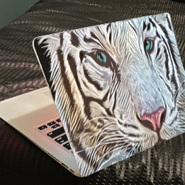 Sticker Tiger Noir et Blanc Moderne Ordinateur portable au