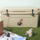 Sticker Tiger petit chaton chaton mignon look métallique d (Glacière)