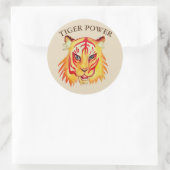 Sticker Tiger Power Classic Round (Sac)