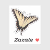Sticker Tiger Swallowtail Butterfly (Feuille)