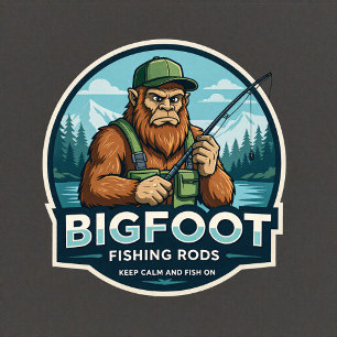 Sticker Tiges Bigfoot Gardez Calme Poisson Sur