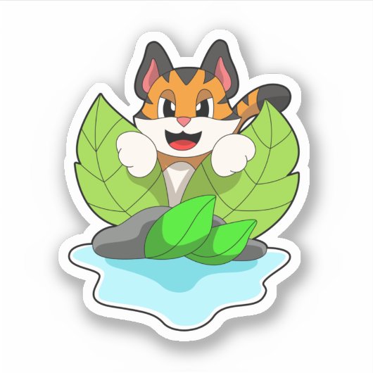 Sticker Tigre à la chasse (Devant)