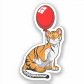 Sticker Tigre avec ballon (Recto)