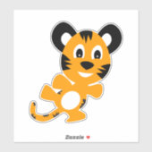 Sticker Tigre dansant (Feuille)