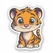 Sticker Tigre de dessin (Recto)