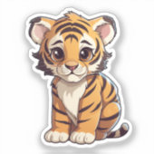 Sticker Tigre de dessin (Recto)