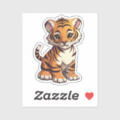Sticker Tigre de dessin (Feuille)