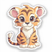 Sticker Tigre de dessin (Recto)