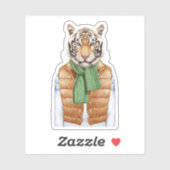Sticker Tigre de gilet (Feuille)