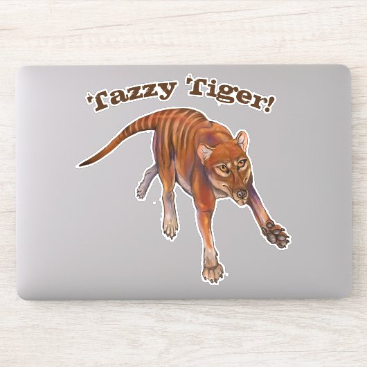 Sticker Tigre de Tazmanie Thylacine (Ordinateur)