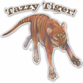 Sticker Tigre de Tazmanie Thylacine (Devant)