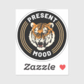 Sticker Tigre en colère de l'humeur actuelle (Feuille)