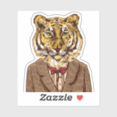 Sticker Tigre En Soirée Porter (Feuille)