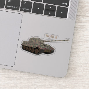 Sticker Tigre II Allemand 2ÈME GUERRE MONDIALE Battle Tan