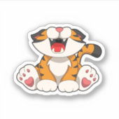 Sticker Tigre rougissant (Devant)