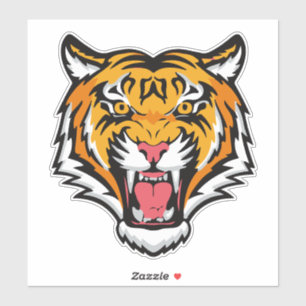Sticker Tigre torche tête-25818