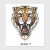 Sticker Tigre torride style déprimé (Feuille)