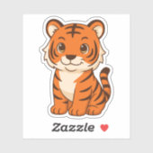Sticker Tigreau mignon (Feuille)