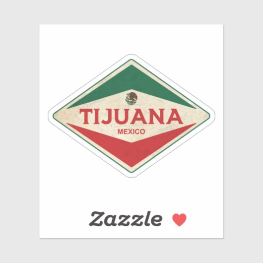 Sticker Tijuana Mexique Vintage (Feuille)