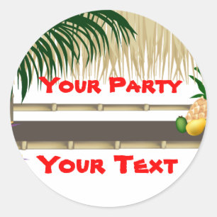 Sticker Tiki Hut Party Tropical 2