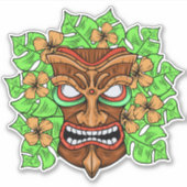 Sticker Tiki mask (Devant)