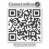 Sticker Tiktok Se Connecter Avec Us Qr Code Blanc (Devant)