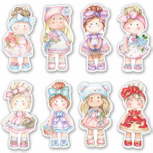 Sticker Tilda Dolls (Devant)